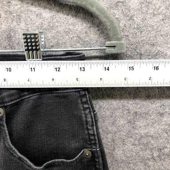 Madewell 10" High-Rise Skinny Jeans Women 26 BLK Raw Hem Button-Fly Cotton Blend - Picture 6 of 11